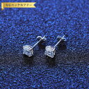 【全品70%OFFクーポン 円高還元セール!!4/20-21】 ピアス 両耳用 レディース モアサナイト ホワイト シルバー925 シルバー 0.5ct スタッ...