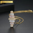 【全品70%OFFクーポン 円高還元セール!!4/20-21】 ネックレス キュービックジルコニア ホワイト 真鍮 イエローゴールド シルバー 小豆 アズキチェ...