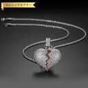 【全品70%OFFクーポンで2994円 先着300名様 祝楽天イーグルス勝利】 ネックレス キュービックジルコニア ホワイト 真鍮 シルバー カジュアル モチーフ ハートブレイク ユニセックス 男女兼用 60cm n19041001