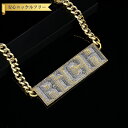 【全品70%OFFクーポン 円高還元セール!!4/20-21】 ネックレス キュービックジルコニア ホワイト 真鍮 イエローゴールド おしゃれ カジュアル 文字...