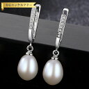 【全品70%OFFクーポン 円高還元セール!!4/20-21】 ピアス 両耳用 キュービックジルコニア 淡水パール シルバー925 ホワイト ピンク パープル ...