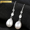 【全品70%OFFクーポン 円高還元セール!!4/20-21】 ピアス 両耳用 キュービックジルコニア 淡水パール シルバー925 ホワイト ピンク パープル ...