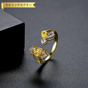 【全品70%OFFクーポン 円高還元セール!!4/20-21】 リング レディース キュービックジルコニア マルチカラー 真鍮 イエローゴールド フリーサイズ ...
