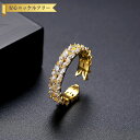 【全品70%OFFクーポン 円高還元セール!!4/20-21】 リング レディース キュービックジルコニア ホワイト 真鍮 イエローゴールド シルバー フリーサ...