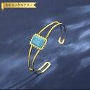 【全品70%OFFクーポン 円高還元セール!!4/20-21】 ブレスレット レディース 人工ターコイズ ブルー ステンレス イエローゴールド フリーサイズ t...