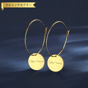 【全品70%OFFクーポン 円高還元セール!!4/20-21】 ピアス 両耳用 石なし ステンレス イエローゴールド フープ 上品 エレガント 大人 おしゃれ ...