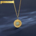 【全品70%OFFクーポン 円高還元セール!!4/20-21】 ネックレス レディース 人工クリスタル グリーン ステンレス イエローゴールド tn210616...
