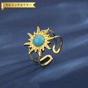 【全品70%OFFクーポン 円高還元セール!!4/20-21】 リング レディース 人工ターコイズ ブルー ステンレス イエローゴールド フリーサイズ tr21...
