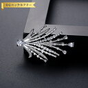 【全品70%OFFクーポン 円高還元セール!!4/20-21】 ブローチ レディース キュービックジルコニア ホワイト 真鍮 シルバー x21100650