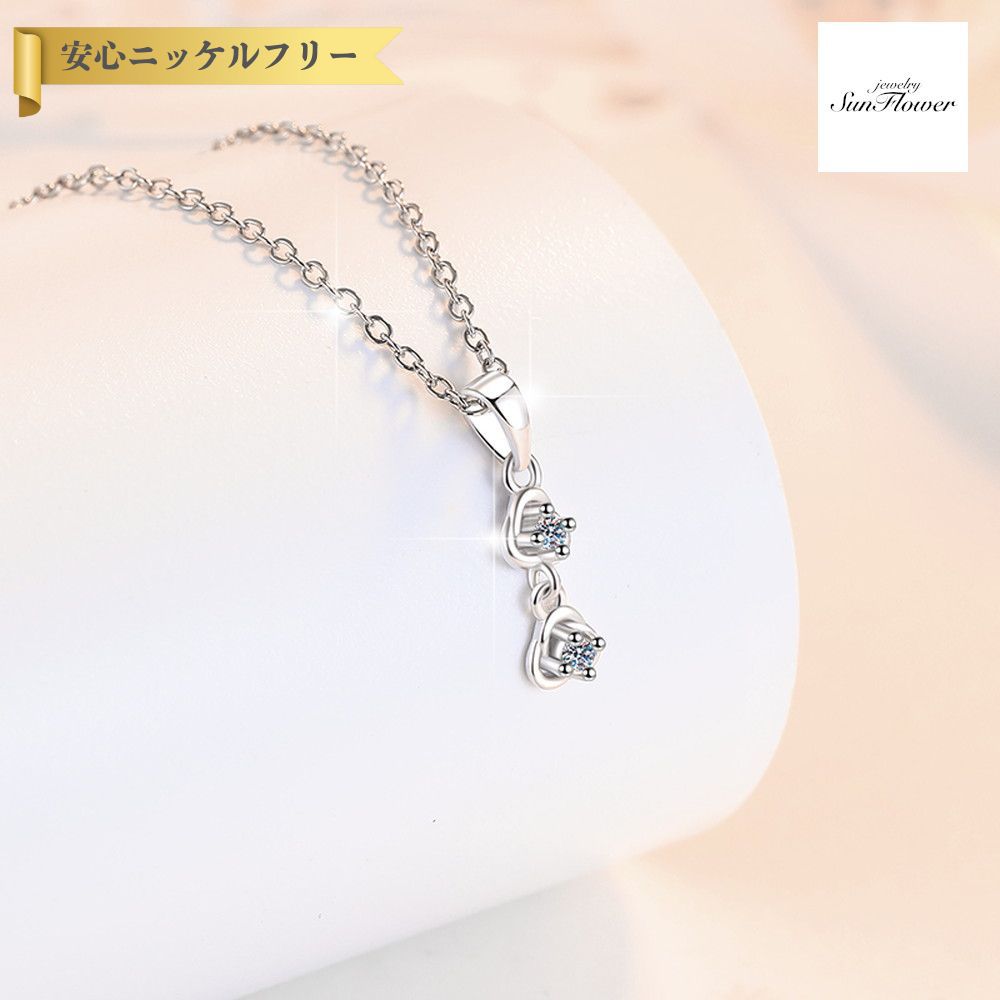 【60%OFFクーポン対象商品!!THANKS 3DAYSご愛顧感謝セール!先着500名様】 ネックレス レディース モアサナイト ホワイト シルバー925 シルバー mhk110