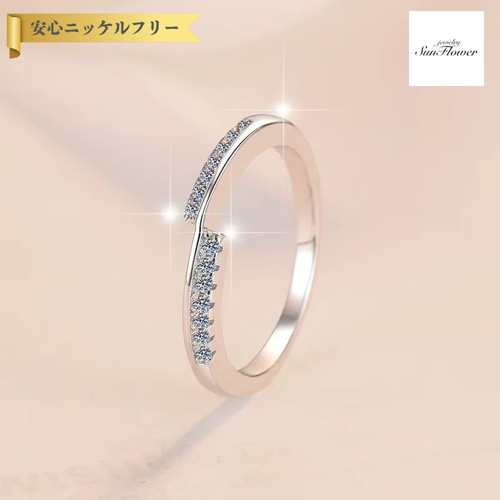 【60%OFFクーポン対象商品!!THANKS 3DAYSご愛顧感謝セール!先着500名様】 リング レディース モアサナイト ホワイト シルバー925 シルバー 8号 9号 11号 14号 16号 18号 mjz154