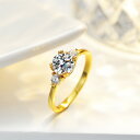 楽天JEWELRY SUNFLOWER【無料ラッピング対応済】【送料無料】 プチプラ リング レディース モアサナイト ホワイト シルバー925 イエローゴールド 7号 9号 11号 14号 16号 18号 1ct km171