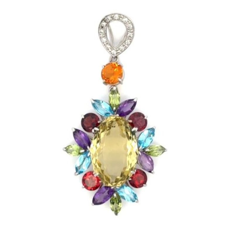 天然シトリン・ブルートパーズ・グリ...