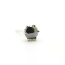 PT900 プラチナ ブラックダイヤモンド 4mm スタッドピアス片耳用 ギフト対応(4)