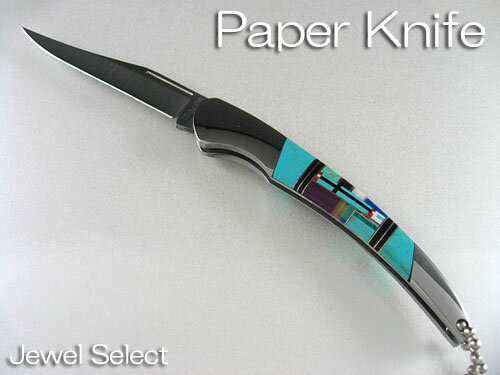 ステンレス ペーパーナイフ 折りたたみ式 天然石使用 ギフト対応