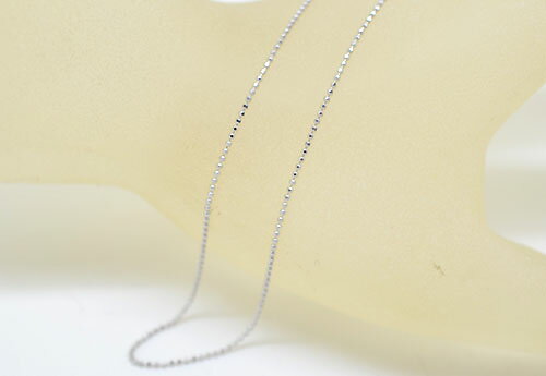 PT850 プラチナ カットボール フリーチェーン ネックレス 45cm