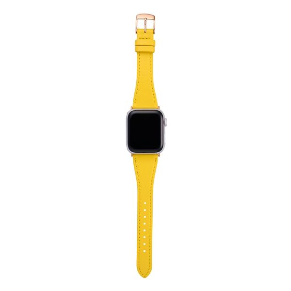 Jewel SelectのBAMBI for AppleWatch アップルウォッチ用バンド 牛革 マイパレットカラー RWC740Y イエロー ギフト対応 送料無料｜アングル2