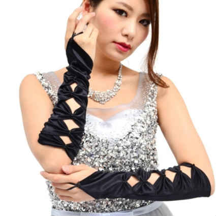 ウェディンググローブ パーティーグローブ サテン ウェディング パーティー グローブ ロング Jewel ジュエル リボン
