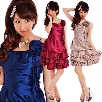 キャバドレス ミニ キャバ ドレス Jewel ジュエル コサージュ付 ミニドレス