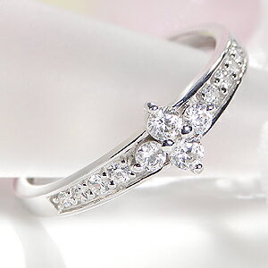 【H&C】【Hカラー・SIクラス】Pt950 【0.30ct】 プラチナ ダイヤモンド pt950 花 フラワー ハート&キューピッド ダイア 4月誕生石 品質...