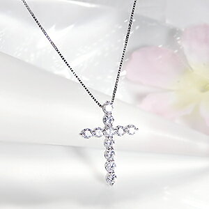 クロス Pt900【1.00ct】クロス ペンダント ジュエリー アクセサリー レディース ネックレス プラチナ ダイヤモンド Hカラークラス/SIクラス ダイア pt900 送料無料 代引手数料無料 品質保証書 十字架 プレゼント 4月誕生石 1ct 1カラット プレゼント 母の日