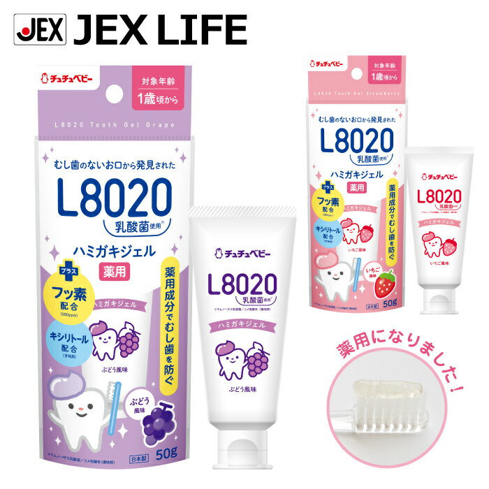 【最大P10】【350円OFFクーポン】薬用ハミガキジェル 50g L8020乳酸菌使用 ぶどう風味/いちご風味【日本製】【医薬部外品】フッ素・キシリトール配合 ジェクス チュチュベビー