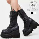 ブーツ レディース 騎士ブーツ PUレザー 厚底 ハーフブーツ 10cm 脱ぎ履き便利 大人用 女性用 疲れない 高級感 安定感 脚長 ハロウィン 衣装 コスプ...