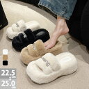 ビジューファーサンダル スクエアトゥ 厚底ソール ベルト レディース スリッポン もこもこ ファー 可愛い 女の子 スリッパ ルームシューズ 暖かい ルーム 美...