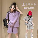 セットアップ キッズ ジャージ 2点セット 半袖Tシャツ +ハーフパン 運動着 トップス 半袖tシャツ ハーフパンツ上下セット 女の子 男の子 運動風 スポーツ...