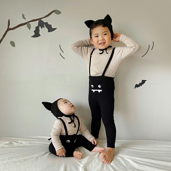 ハロウィン ベビー コスプレ かぼちゃ 赤ちゃん ハロウィン衣装 2点セット 帽子 オーバーオール コウモリ 仮装 かぼちゃ 幽霊 女の子 男の子 ベビー おばけ サロペット 着ぐるみ 春 秋 冬 帽子 かわいい パーティー 写真撮影 記念写真 出産祝い プレゼント 66/73/80/90