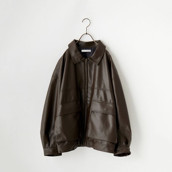 【送料無料】 Jeans Factory Clothes ジーンズファクトリークローズ オーバーサイズ レザージャケット NKT-1003JK レディース アウター F 全3色のサムネイル