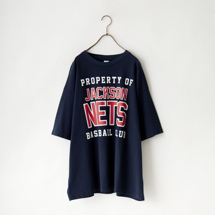 【送料無料】 JACKSON MATISSE × JEANS FACTORY ジャクソンマティス × ジーンズファクトリー 別注 PROPERTY OF JACKSON NETS Tシャツ JM22SSJF01-JF メンズ トップス 半袖 M-XL ネイビー/ホワイト