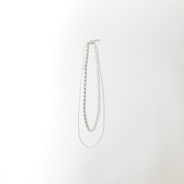 【送料無料】 Nothing And Others ナッシングアンドアザーズ ダブルチェーンネックレス 137023 レディース アクセサリー 2023AW F シルバー