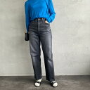 【送料無料】 YANUK ヤヌーク 別注 LEA for JEANS FACTORY ボーイズストレートブラックデニム 57133504-JF レディース ボトムス デニムパンツ 2023AW XS-XL ブラック