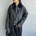 楽天JEANS FACTORY Online Shop【送料無料】 Barbour バブアー SPEY/スペイ ワックス コットン ショート ブルゾン MWX1212 レディース アウター 2023AW S グリーン/ブラック