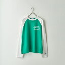  Champion チャンピオン リバースウィーブ(R) ラグランスリーブTシャツ C3-X408 メンズ トップス 長袖 M/L グリーン/ピンク