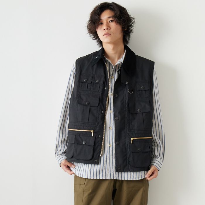 【送料無料】 Barbour バブアー LAKELAND フィッシングベスト 231MGIGO01 メンズ アウター M カーキ/ブラック