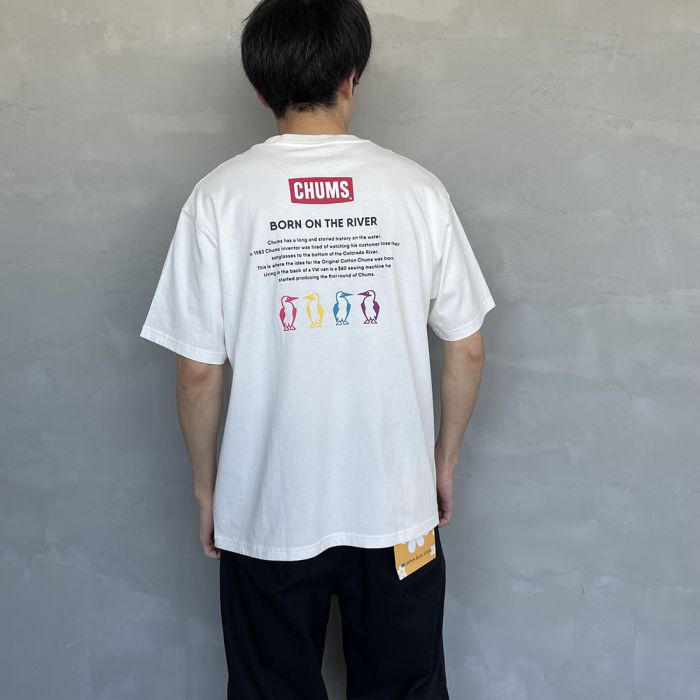 【店内全品送料無料】 CHUMS チャムス 別注 ヒストリーロゴ バックプリントTシャツ CH01-2311-JF メンズ トップス 半袖 M-XL 全3色