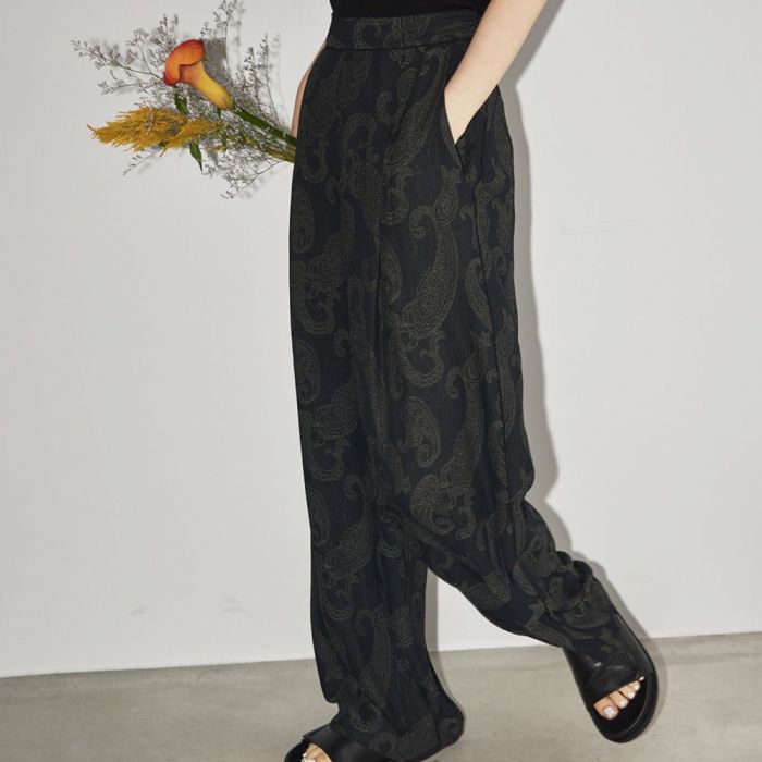 【送料無料】 TODAYFUL トゥデイフル ペイズリー柄ラフパンツ 12310705 レディース ボトムス 2023SS F ブラック/レッドのサムネイル
