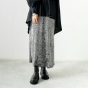 CLOCHE クロシェ クラッシュベロアスカート 45286527 レディース M アイボリー/グレー