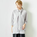 【店内全品送料無料】 Jeans Factory Clothes ジーンズファクトリークローズ マルチウェイボウタイブラウス 7643403 レディース トップス シャツ F グレー/ブラック