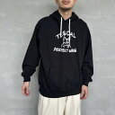 【送料無料】 The Endless Summer エンドレスサマー 別注 BUHI フロッキーロゴプリント スウェットパーカー FH-24774506-JF メンズ トップス 長袖 M-XL ブラック/ホワイト