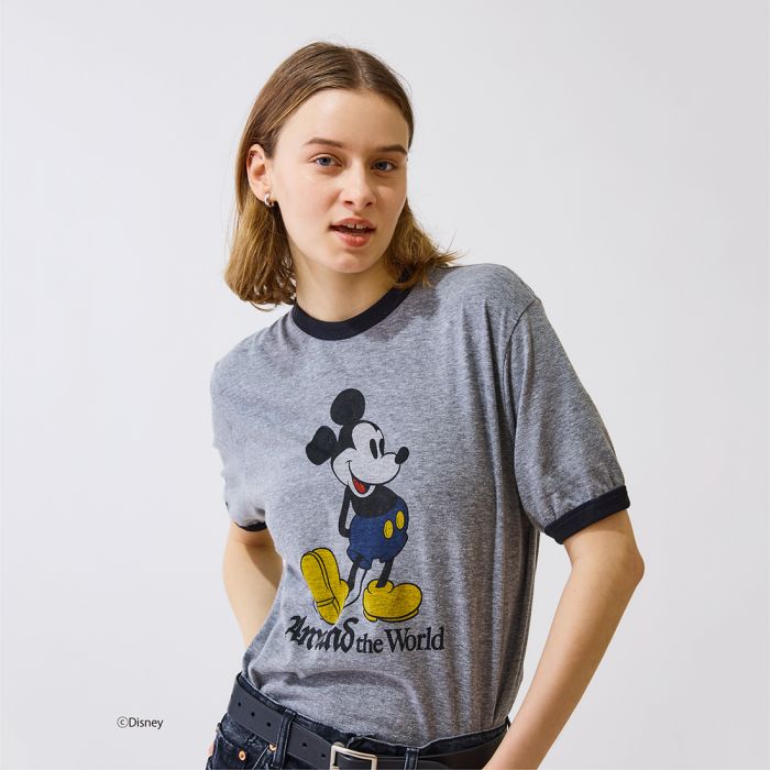 【送料無料】 THE SHINZONE ザ シンゾーン MICKEY RINGER TEE 24SMSCU09 レディース トップス 半袖 2024SS F グレー/ブルー