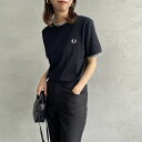 フレッドペリー トップス レディース 【送料無料】 FRED PERRY フレッドペリー ツインティップTシャツ M1588 レディース トップス 半袖 2024SS SS/S 全10色