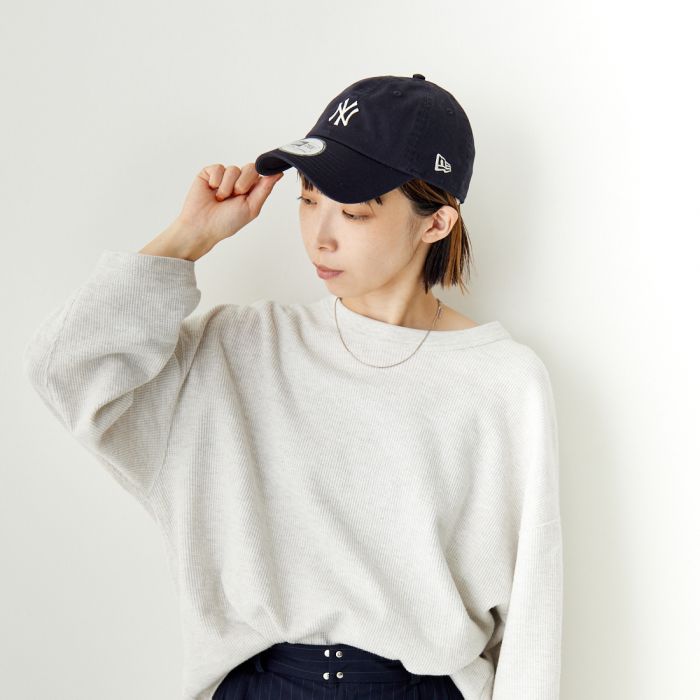  NEW ERA ニューエラ カジュアルクラシック ニューヨークヤンキース ミッドロゴキャップ 14109507 レディース 帽子 2024SS F ブルー