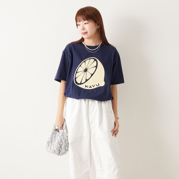 【送料無料】 KAVU カブー LEMON プリントTシャツ 19821826 レディース トップス 半袖 2024SS M 全3色