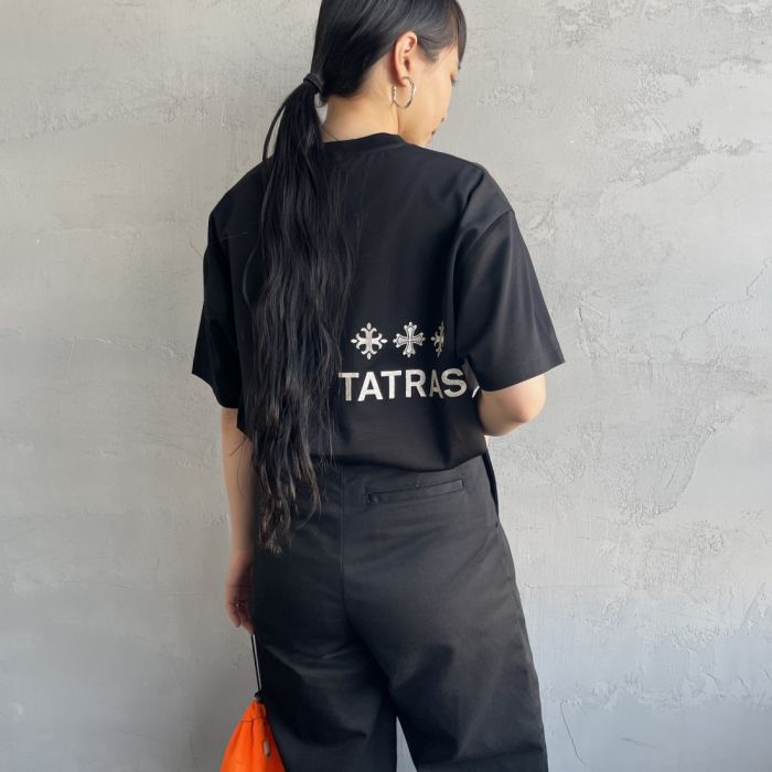 【送料無料】 TATRAS タトラス NUNKI/ヌンキ ブランドロゴTシャツ MTAT24S8193-M レディース トップス 半袖 2024SS S ブラック/ホワイト