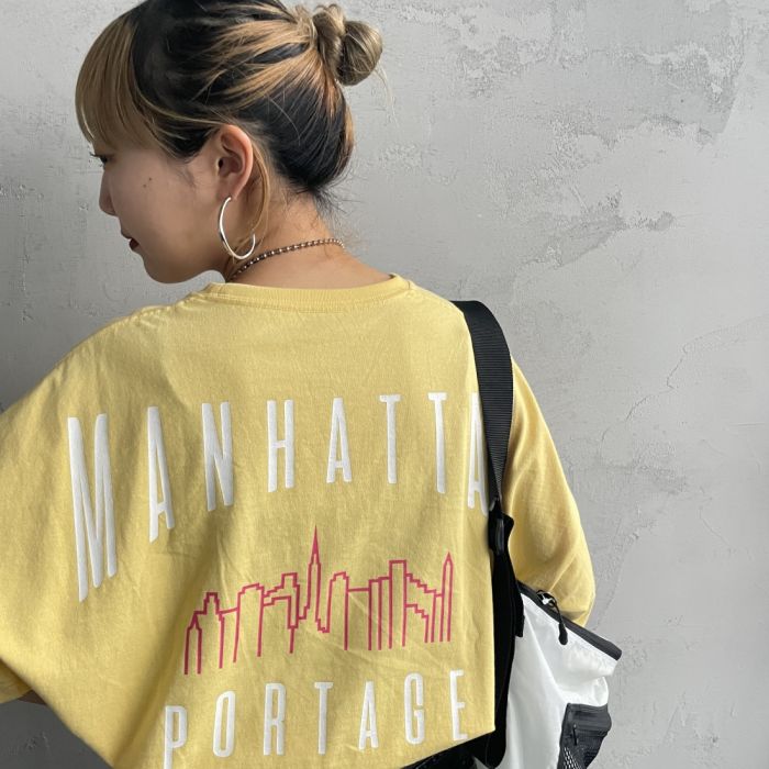  MANHATTAN PORTAGE マンハッタンポーテージ 別注 バックアーチロゴプリントTシャツ 24SSMP-INL012-JF レディース トップス 半袖 2024SS F 全4色