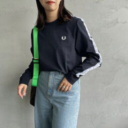 【送料無料】 FRED PERRY フレッドペリー テープドロングスリーブTシャツ M4621 レディース トップス 長袖 2024SS S 全3色