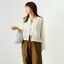 【送料無料】 Jf Ready Made ジェイエフレディメイド カットレースリボンカーディガン 8845349-01 レディース トップス 長袖 Tシャツ F ブラック/ホワイト